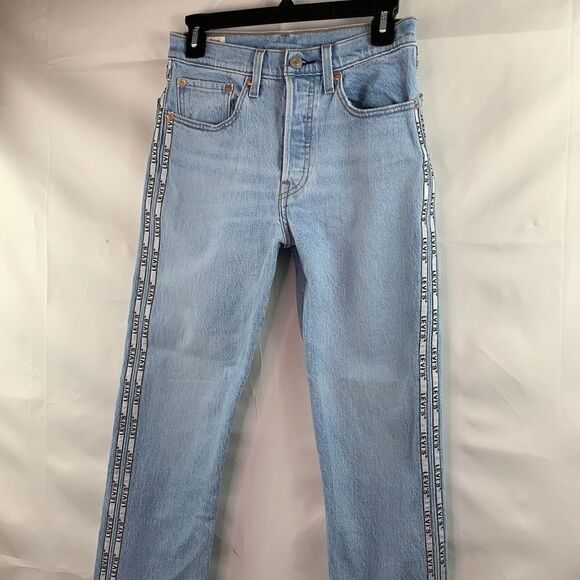 Levi’s 501 high waisted side logo Big E jeans - Picture 2 of 16